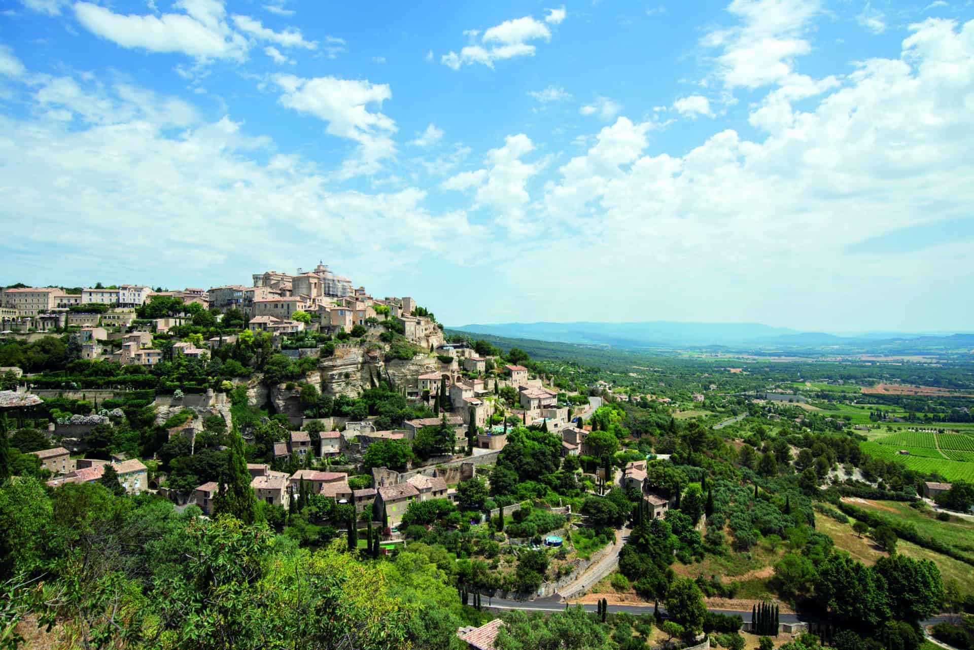 gordes town from view point marseille, france