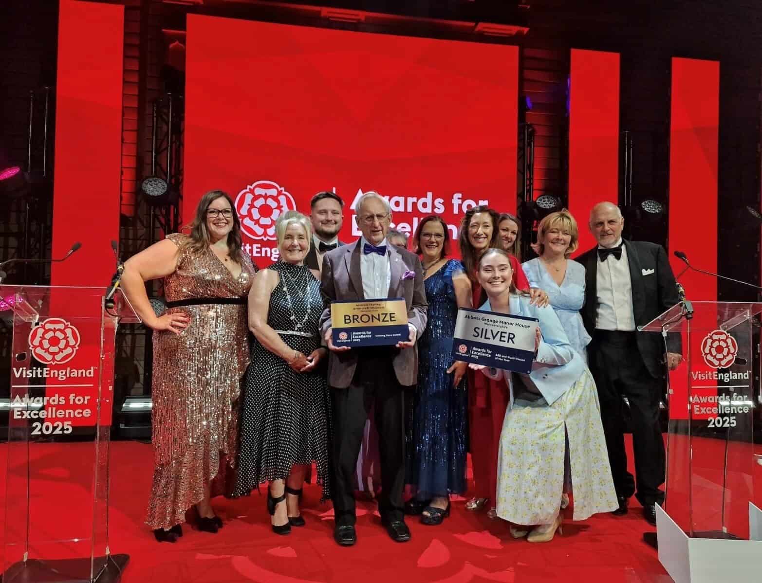 visit worcestershire, abbots grange and avoncroft museum on stage at the visitengland awards